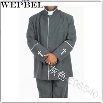 WEPBEL Mužov, Kazateľa, Pracovné Oblečenie, Bežné Bundy Kňaz Pastorov, Kazateľov Duchovenstvo Bundy Kabáty Plus Veľkosť S-5XL