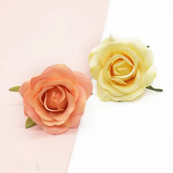 7 cm 6pcs Umelé ruže pokrývku hlavy Domáce dekorácie príslušenstvo Diy Svadobné dovolenku dodávky Kvet usporiadanie Candy box Garland