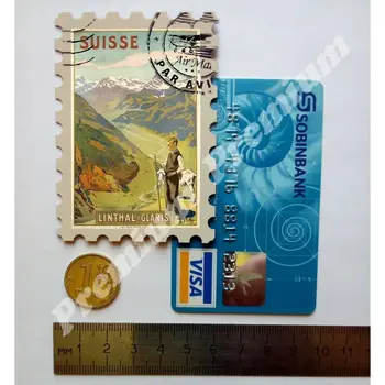 Švajčiarsko suvenír magnet vintage turistické plagát