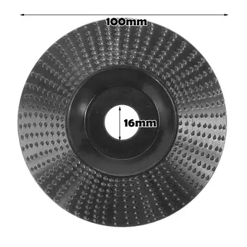 100 mm Kužeľové Karbidu Dreva Tvarovanie Disk Brúsne Koliesko Dreva, Prebrúsenie Rezbárstvo Disk uhlovú Brúsku Nástroje