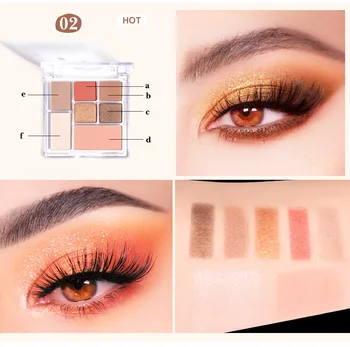 Tvár Zvýrazňovač Obrys Červenať Eyeshadow Palety 7 Farieb Kombinácia Kozmetických Matným Leskom Očné Tiene Makeup Paleta Prášok