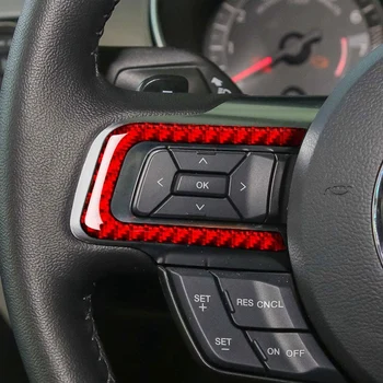 Carbon Fiber Volantu, Dekorácie Kryt Výbava Nálepky na Ford Mustang-2017 Príslušenstvo