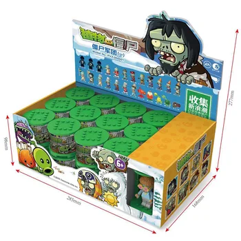 3 Ks Rastliny vs Zombie Slepé Okno Akcie Obrázok Model Bábiky, Puzzle Hračka Prekvapenie Klope Jar Hry Detí Narodeninám