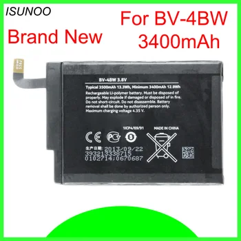 ISUNOO 10pcs/veľa BV-4BW BV4BW Výmena Batérie Pre Nokia Lumia 1520 Batérie Batérie 3400mAh