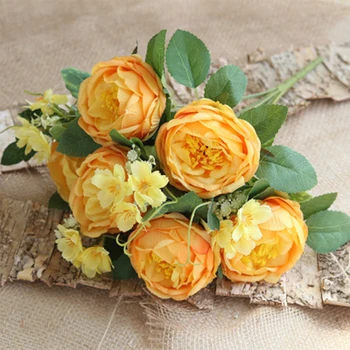 Hodváb Kytice Pivónia Umelý Kvet 10 Kusov Domáce Dekorácie Doplnky, Svadobné Party Umelé Ruže Kvet