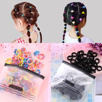 100ks Dievčatá vlasy príslušenstvo vlasy lano BAVLNENÉ elastické hlavu lano copu elastické lano