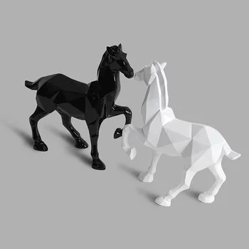 Živica Remesiel Moderných Domov Ornament Kreatívne Darčeky Geometrické Časti Čierny a Biely Kôň Ozdoby Zvierat, Ozdoby, výzdoba