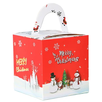 20Pcs Vianočného Darčeka Papier Darčekové Úložný Box Strany Spracované Jablká Candy Box Dopravcu Darčekové Balenie Vrece Vianočné Darčekové Krabice Cookie