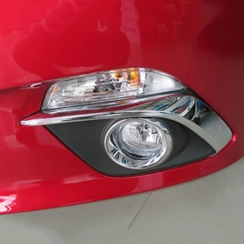 2 ks Chróm Predné Počuť Hmlové Svetlo Lampy Foglight Obočie Kryt Výbava vhodné Pre Mazda3 2016 Príslušenstvo Plesne