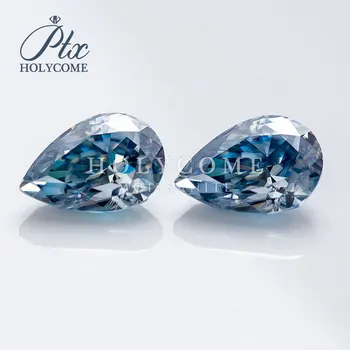 3x5mm Ozdobný Živý Modré Hrušky PÔVODNÝ Rez VVS1 Prešiel diamantovým Profesionálne Voľné Moissanite Dodávateľa Drahokamy Factory