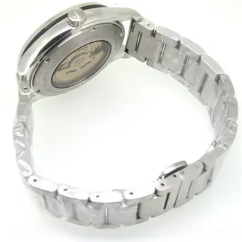 44 MM parnis Black dial dátum svetelný sapphire crystal miyota automatické pánske hodinky