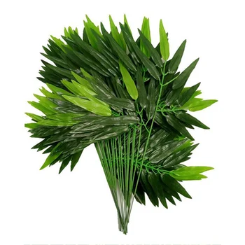 1PCS Umelé Zelená Bambusové Listy Falošné Zelené Rastliny Zelene Listy pre Domáce Hotel Kancelárske Party Dekorácie