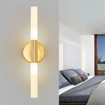Moderné kovové trubice, rúry až dole LED nástenné svietidlo svetlo sconce Spálňa foyer umyváreň obývacia izba, wc, kúpeľňa nástenné svietidlo LED lampa