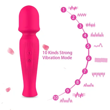 Silné Vibračné Čarovná Palička Žena Masturbator Vibrátor Na Klitoris Sexuálne Hračky pre Ženy Pošvy, Bradavky Dospelých Sex Shop Produktov