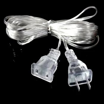 5M EU/US Konektor LED Záves Cencúľ Rozprávkové Vianoce String Svetlo Predlžovací Kábel Extender Drôt Garland Svadobné Lampy Príslušenstvo