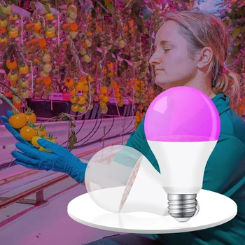2 KS 9W LED Rásť Svetlo E27 Žiarovka Phyto Lampy celé Spektrum Rastlín Lampa Fitolamp pre Vnútorné Sadenice, ktoré kvety Rastú Stan Box