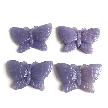 Ručne vyrezávané crystal kamene, Prírodné kremeň purpie sľudy motýľ na darček