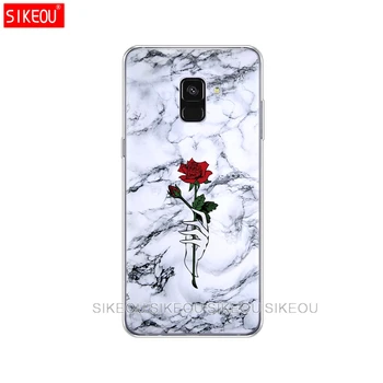 Mäkké Tpu Silikónový Kryt Telefónu puzdro Pre Iphone X 8 7 6 6 5 5s SE Plus puzdro pre samsung a6, a8 plus 2018 mramorovej ruže coque nárazníka