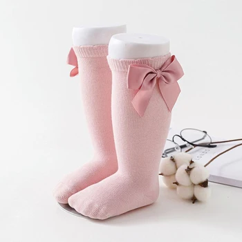 Batoľa ponožky baby dievčatá červená/zelená/ružová dlhé ponožky bavlna priedušná dieťa deti ponožky pre dievčatá nový rok botičky ponožky deti