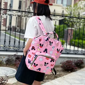 Disney nové deti aktovka dievčatá kórejský batoh, veľká kapacita batoh cestovná taška cartoon Mickey