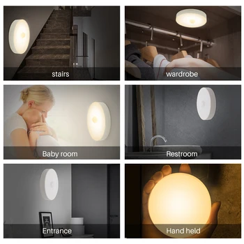 LED Nočné Svetlo Inteligentné Ľudské Telo Pohybu Aktivuje Senzor Stenu Sconce Nočné Osvetlenie, Lampy, Nočné Lampy, Skrine Lampa Na Izbu