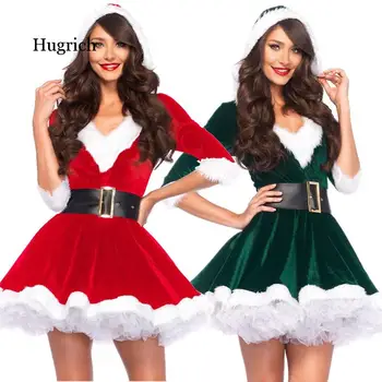 Vianočné Žien Zobraziť Šaty, Sexy nočný klub Dve Farby