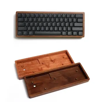 Pevné Drevené Prípade Prispôsobené Shell Base Rosewood Orechové Drevo Pre ANNE PRO2 Mechanical Gaming Keyboard