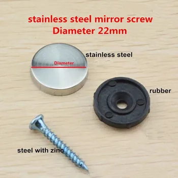20sets 22 mm priemer z nehrdzavejúcej ocele spp kryt dekoratívne zrkadlo skrutku na nábytok