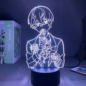 Anime 3D Svetlo Mystic Messenger LED Nočné Svetlo pre Dieťa Izba Deco Darček k Narodeninám