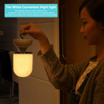 DONWEI Dotykového Snímania LED Nočné Svetlo na Výzdobu Prenosné Dobíjacie Nočná Lampa s Hákom