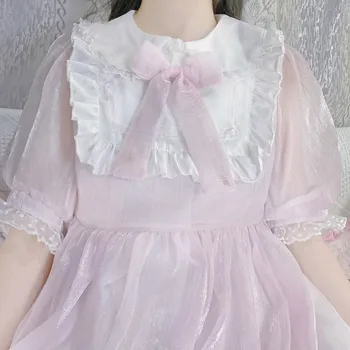 Ženy Black Lolita Šaty Japonské Anime Cosplay Kostým Kawaii Dievčatá Ružová Princezná Čaj Komické Bábika Cos Party Šaty Večerné Šaty
