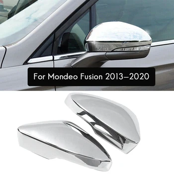Auto Chrome Spätné Zrkadlo Dekorácie Kryt Bočné Dvere Zrkadlo Pokrytie Spp pre Ford Mondeo Fusion 2013-2020