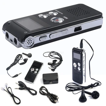 20Pcs/Veľa Nabíjateľná 8GB Digitálny Audio Hlasový Záznamník hlasový záznam Telefón, MP3 Prehrávač