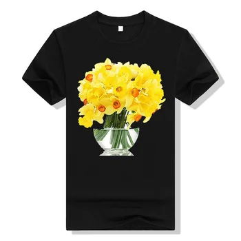 Pánske a dámske letné bežné krátke rukávy zábava priedušná kolo krku kvety tlač-krátke rukávy T-shirt topy