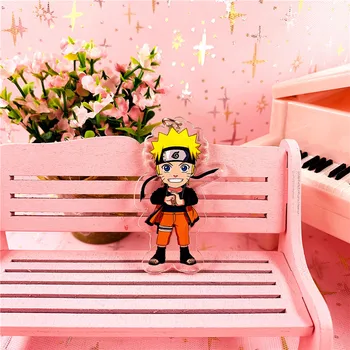 Kreatívne Akryl Naruto Keychains Anime Roztomilý Uzumaki Naruto Prívesok Na Chlapec Taška Prívesok Keyring Darčeky Študent Milovníkov Kúzlo Darček