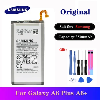 5 ks/veľa Originálne SAMSUNG A6+ Batéria EB-BJ805ABE 3500mAh pre Samsung Galaxy A6 Plus A6+ SM-A605F A605G A6050 A605K