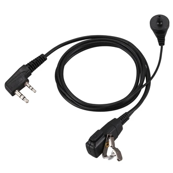 Nový 2 Pin PTT MIC Headset Covert Akustické Trubice V uchu Slúchadlo Pre Kenwood TYT Baofeng UV-5R BF-888S CB Rádio Príslušenstvo