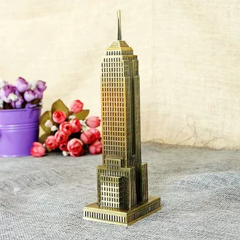 Nás Empire State Building model bronz jemné dary, cestovné suvenírov zliatiny veľký veterný mlyn izba svete slávny orientačný bod