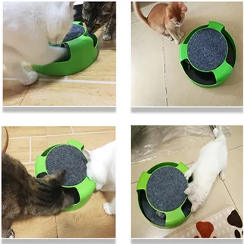 Vtipné Mačku Hračka Pet Mačka Hračky Inteligencie Triple Play Disk Cat Hračka Gule Mačka Crazy Ball Disku Interaktívne Hračka pre IQ Traning