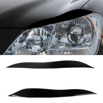 Pre Toyota Crown 2003-2009 Lesklé Čierne Predné Svetlomety Obočie Lampa Viečka Kryt Nálepky Výbava Refitting