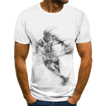 Horúce Basketbal Superstar 3D Grafické Tlače T-shirt Lete Pohodlné Kolo Krku Mužov a Žien Ulici Harajuku Top T-shirt
