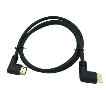 HDMI 2.0 V 4K*2K 60HZ 3D Dual 90 Stupňov v Pravom Uhle HDMI Samec na Ľavej Šikmého HDMI Samec HDTV Kábel pre DVD PS3, PC 15 cm 100 cm