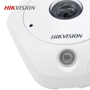 HIKVISION DS-2CD63C2F-JE Čínska Verzia 12MPX Fisheye Zobrazenie IP Kamera Podporuje ONVIF Karta SD, PoE IČ 360 Stupňový Výhľad