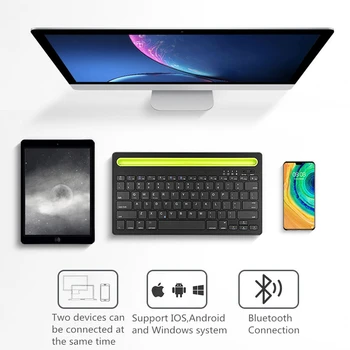 Bezdrôtovú Klávesnicu Počítača Mini Ultra Slim BT Klávesnicu, Nabíjateľná PC Office Keybord Pre iPad Apple IOS Systém Android