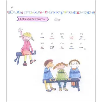 Zahraničné vzdelávacie Čínskych študentov Učebnice: Jednoduché Kroky Čínskej pre Deti s CD (1A), Čínsky, anglický obrázkové knihy