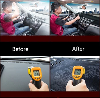Sinjayer Luxusné Mäkké Anti-slip Auto Auto Panel Kryt Vnútorného slnečník Dashmat Tabuli Mat Pad Pre Hyundai I30 2010-2017