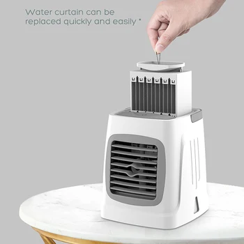 C201 Vzduchu Chladič, Mini USB, Klimatizácia Sprej Zvlhčovanie Ventilátor Prenosné Domáce Chladenie Vzduchu Chladič