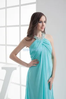 Doprava zadarmo nový dizajn hot predaj sexy vestidos formales kvalitné vlastná veľkosť maxi šaty dlhé modré Šaty Bridesmaid