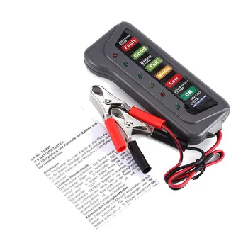 12V Automobilový Auta Batérie Digitálne Tester Alternátor Tester 6 LED Svetlá Displej Diagnostické Naštartovaní Nechajte Tool4.17