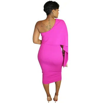 Ženské off-the-ramenný farbou rozstrapatené šaty letné asymetrické krku ceruzka šaty